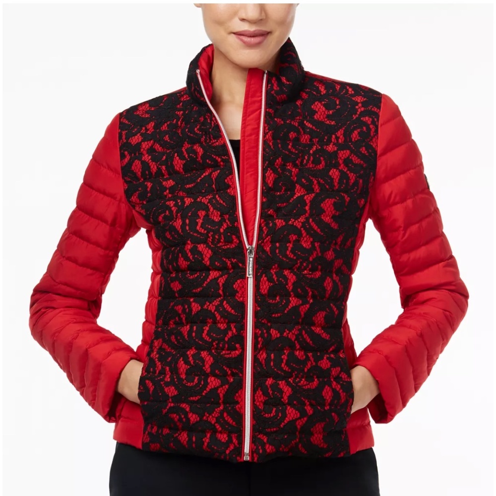 Michael Kors lace puffer jacket Size S NWOT